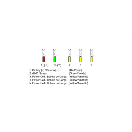 DZE REGULATOR NAPIĘCIA UNIWERSALNY MOSFET (35A) 7 KABLI (3X ŻÓŁTE, 2X CZERWONE, 2X ZIELONE)