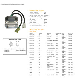 DZE REGULATOR NAPIĘCIA SUZUKI DL 650 V-STROM '04-'09; SV 650 '03-'08; SV 1000 '03-'07; VL 800 VOLUSIA '01-'02; LT-A