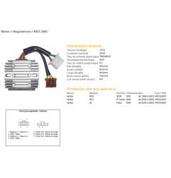 DZE REGULATOR NAPIĘCIA APRILIA RSV 1000R TUONO '02-'05; RSV 1000SP/R '98-'03; SL 1000 FALCO '00-'02 (35A) 7 KABLI