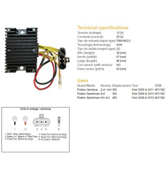DZE REGULATOR NAPIĘCIA POLARIS SPORTSMAN 300/400 '08-'10; HAWKAYE 300 '06-'11 (4011182)