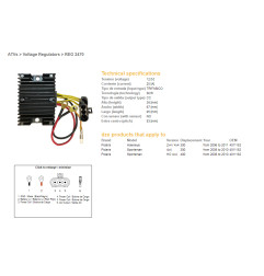 DZE REGULATOR NAPIĘCIA POLARIS SPORTSMAN 300/400 '08-'10; HAWKAYE 300 '06-'11 (4011182)