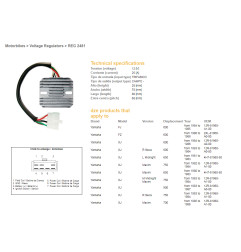 DZE REGULATOR NAPIĘCIA YAMAHA XJ 550/600/650/750/900 '80-'89; XS 650 '78-'83; YX 600 RADIAN '86-'88