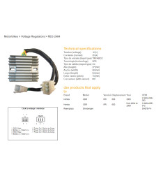 DZE REGULATOR NAPIĘCIA HONDA CBR 600RR '03-'06 (SH678-FA) (31600-MEE-872)