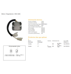 DZE REGULATOR NAPIĘCIA YAMAHA XT 600Z TENERE '83-'86 (34L-81960-A0) (SH522G-12)
