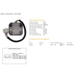 DZE REGULATOR NAPIĘCIA YAMAHA FZS 600 FAZER '02-'03 (5RT-81960-00) 35A
