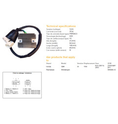 DZE REGULATOR NAPIĘCIA HONDA CBR 1100XX '01-'03 (SH689A-12) (31600-MAT-D51) (ESR685)