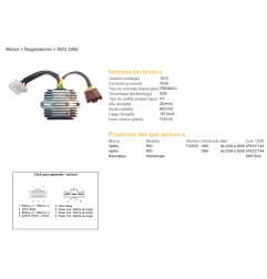 DZE REGULATOR NAPIĘCIA APRILIA RSV 1000 '04-'08; TUONO 1000 '06-'09 (SH579GA) (AP8127144) (ESR549)