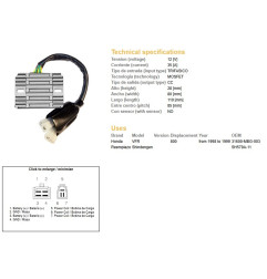 DZE REGULATOR NAPIĘCIA HONDA VFR 800 '98-'99 (31600-MBG-003)