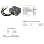 DZE REGULATOR NAPIĘCIA KYMCO K-XCT 125; XCITING 400; AK 550 (WSZYSTKIE ROCZNIKI) (OEM 31600-LKF5-E00) (35A)