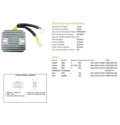 DZE REGULATOR NAPIĘCIA HONDA CMX 250 '01-'14 (31600-KEN-A51) (SH535C-13) (ESR181)