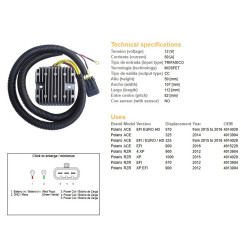 DZE REGULATOR NAPIĘCIA POLARIS ACE 325 EFI '14-'16; 570 EFI '15-'16; 900 '16; RZR 570/900 '12; RZR 1000 EFI '15