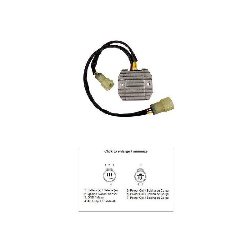 DZE REGULATOR NAPIĘCIA KAWASAKI ZX-6R 600 '00-'02; ZX-6RR 600 '03-'04; ZX-6R 636 '03-'04 (35A) (21066-1125)