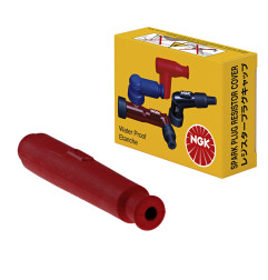 NGK FAJKA NA ŚWIECE (NR 8673) PROSTA (0) KOLOR CZERWONY, SILIKONOWA (GWINT 10,12 MM) (5K OHM)