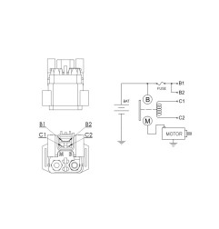 DZE PRZEKAŹNIK ROZRUSZNIKA YAMAHA WR 250R '08-'20; XTZ 660 TENERE '11-'15; FJR 1300 '08-'24 (12V/150A)