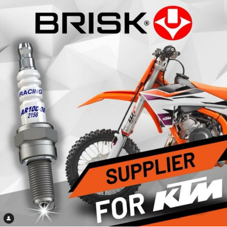 BRISK RACING ŚWIECA ZAPŁONOWA AR10C-OE KTM 50 SX '24 -, KTM 50 SX '24, SX 65 '24- 85 SX '25-, HUSQVARNA TC 50/65/85 '24