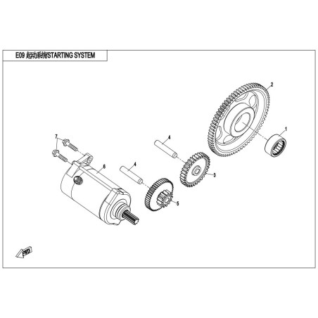 6. Rozrusznik cfmoto 800 X8 0800-091000