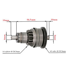 BENDIX ROZRUSZNIKA HONDA TACT 50, SUZUKI AD50 / KYMCO ZX50 POWER FORCE