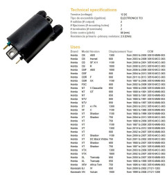 DZE CEWKA ZAPŁONOWA HONDA CB/CBR/CBF/NT/ST/VT/VTX/XL/XRV; KAWASAKI VN/ZN/ZX/ZXR/ZZ-R