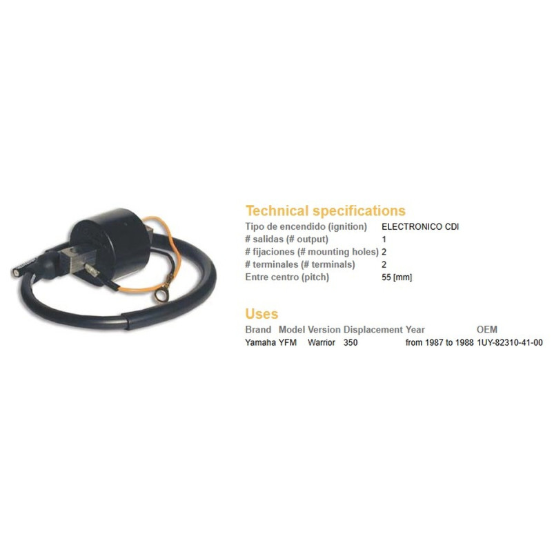 DZE CEWKA ZAPŁONOWA YAMAHA YFM 350 WARRIOR '87-'88 (OEM-1UY-82310-41-00)
