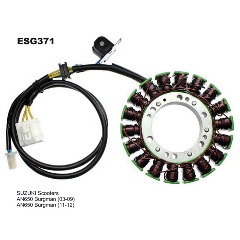 ELECTROSPORT UZWOJENIE ALTERNATORA (STATOR) SUZUKI AN 650 BURGMAN (03-12) (Z IMPULSATOREM) ELECTROSPORT UZWOJENIE ALTERNATORA (STATOR) SUZUKI AN 650 BURGMAN (03-12) (Z IMPULSATOREM)
