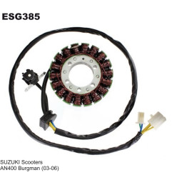 ELECTROSPORT UZWOJENIE ALTERNATORA (STATOR) SUZUKI AN 400 Burgman (03-06) ( Z IMPULSATOREM)