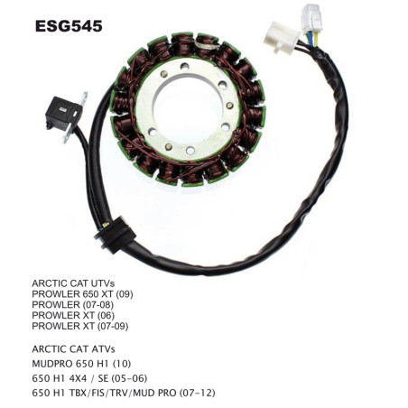ELECTROSPORT UZWOJENIE ALTERNATORA (STATOR) ARCTIC CAT 650 H1 (06-) (0802-037)