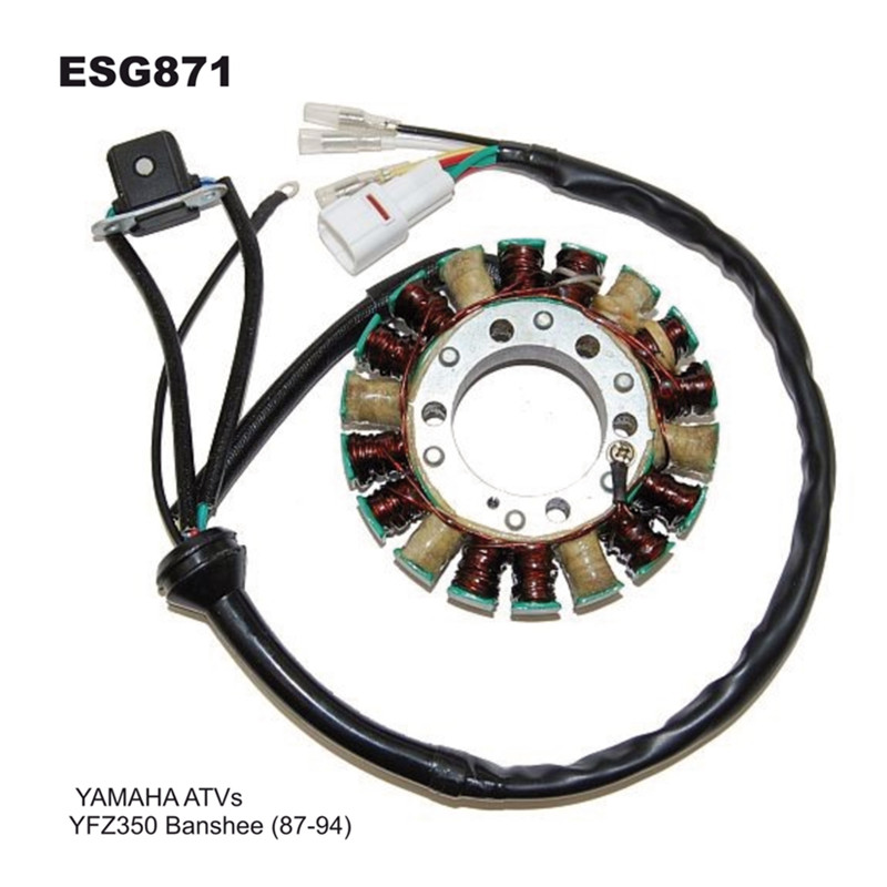 ELECTROSPORT UZWOJENIE ALTERNATORA (STATOR) YAMAHA YFZ 350 BANSHEE (87-94) ( Z IMPULSATOREM) ELECTROSPORT UZWOJENIE ALTERNATORA (STATOR) YAMAHA YFZ 350 BANSHEE (87-94) ( Z IMPULSATOREM)