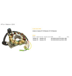 DZE UZWOJENIE ALTERNATORA (STATOR) YAMAHA YFZ 350 BANSHEE '95-'06 (3GG-85510-01-00; 3GG-85510-00-00) (ESG870)