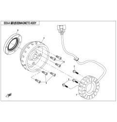 1. Uzwojenie alternatora stator cfmoto 800 X8 0800-032000-2000