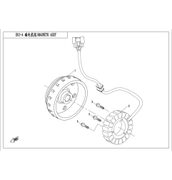2. Stator uzwojenie alternatora cfmoto 450 520 550 0GR0-032000