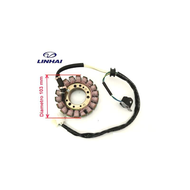 Stator uzwojenie alternatora Linhai 260 300 24001a 103mm Stator uzwojenie alternatora Linhai 260 300 24001a 103mm