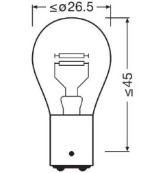 ŻARÓWKA OSRAM ULTRALIFE 7528ULT-2SZ BLISTER 12V 21/5W P21/5W M-TECH