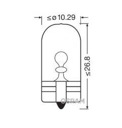 OSRAM WYPRZEDAŻ ŻARÓWKA 12V 5W WY5W W2,1x9,5d (POMARAŃCZOWA - KIERUNKOWSKAZ) 1 SZTUKA