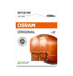 OSRAM ŻARÓWKA WY21W 12V 21W WX3X16D (POMARAŃCZOWA CAŁOSZKLANA) BLISTER - 2 SZTUKI