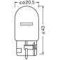 OSRAM ŻARÓWKA WY21W 12V 21W WX3X16D (POMARAŃCZOWA CAŁOSZKLANA) BLISTER - 2 SZTUKI OSRAM ŻARÓWKA WY21W 12V 21W WX3X16D (POMARAŃCZOWA CAŁOSZKLANA) BLISTER - 2 SZTUKI