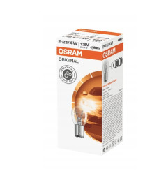OSRAM ŻARÓWKA 12V P21/4W BAZ15D 1 SZTUKA (BIAŁE SZKŁO)