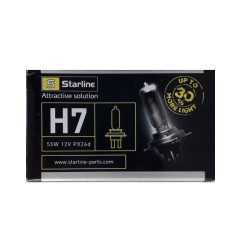 STARLINE ŻARÓWKA H7 12V 55W PX26D (+30% WIĘCEJ ŚWIATŁA)