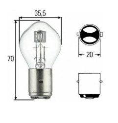 HELLA ŻARÓWKA S2 35/35 W 12V BA20D (BULBA) - 1 SZTUKA