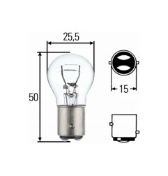 HELLA ŻARÓWKA 8GD P21/5W 12V BAY15D