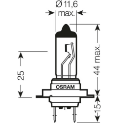 OSRAM ŻARÓWKA H7 12V 55W PX26D ORIGINAL