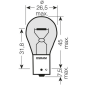 OSRAM ŻARÓWKA 21W 12V BAU15S PY21W (ORANGE) - POMARAŃCZOWA KIERUNKOWSKAZ 1 SZTUKA