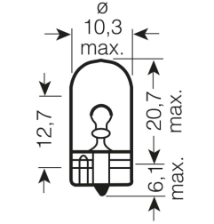 OSRAM ŻARÓWKA 12V 5W WY5W W2,1x9,5d (POMARAŃCZOWA - KIERUNKOWSKAZ) 1 SZTUKA