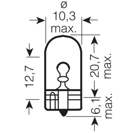 OSRAM ŻARÓWKA 12V 5W WY5W W2,1x9,5d (POMARAŃCZOWA - KIERUNKOWSKAZ) 1 SZTUKA