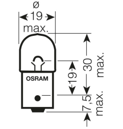 OSRAM PROMOCJA ŻARÓWKA 12V 5W BA15S R5W 1 SZTUKA (BIAŁE SZKŁO)