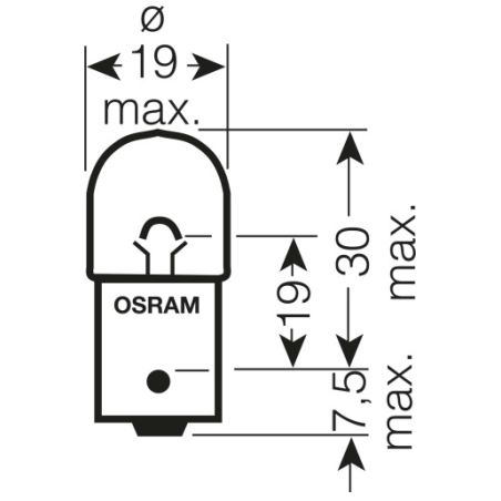 OSRAM PROMOCJA ŻARÓWKA 12V 5W BA15S R5W 1 SZTUKA (BIAŁE SZKŁO)