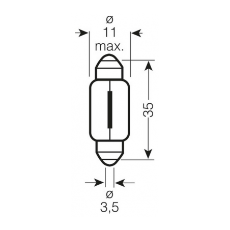 OSRAM ŻARÓWKA 5W 12V SV8.5-8 C5W