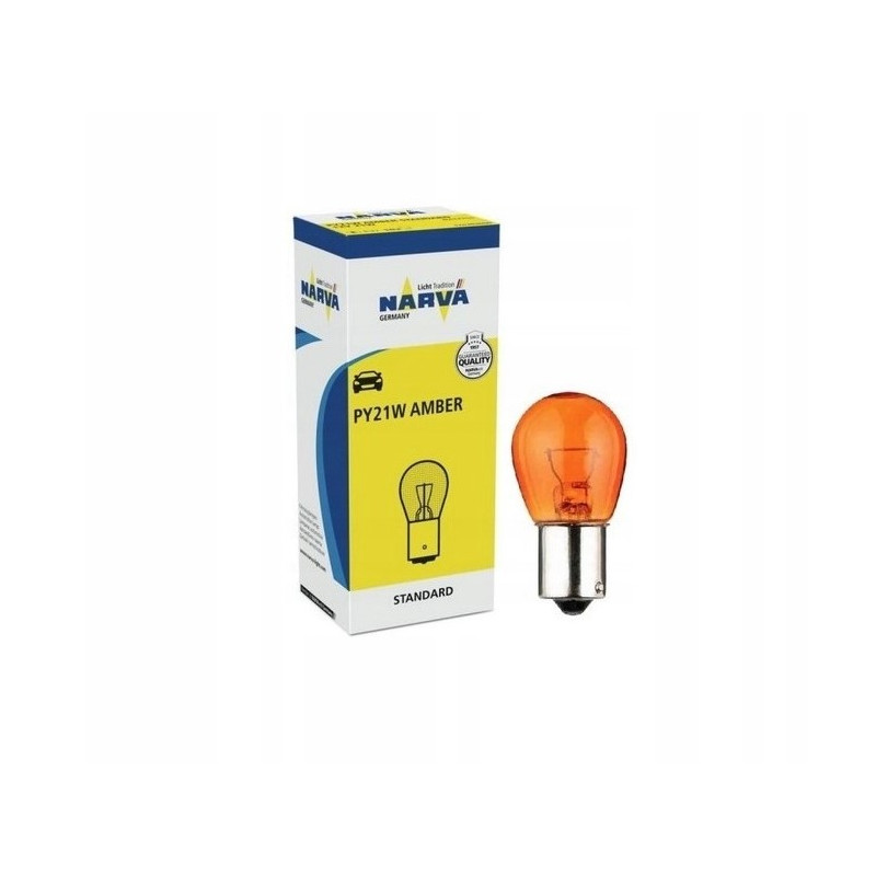 NARVA ŻARÓWKA 21W 12V BAU15S PY21W (ORANGE) - POMARAŃCZOWA KIERUNKOWSKAZ 1 SZTUKA