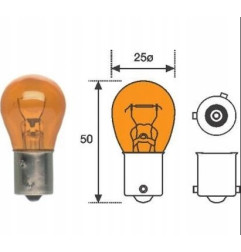 NARVA ŻARÓWKA 21W 12V BAU15S PY21W (ORANGE) - POMARAŃCZOWA KIERUNKOWSKAZ 1 SZTUKA