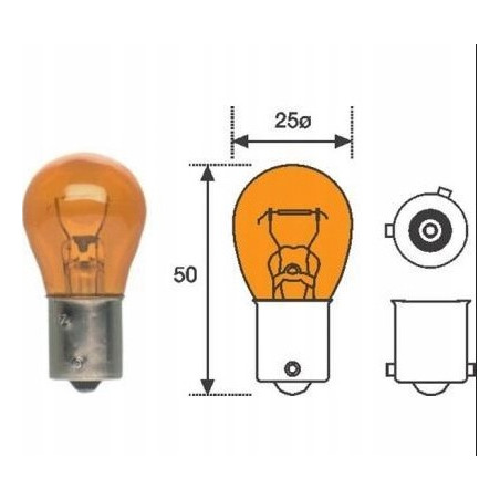 NARVA ŻARÓWKA 21W 12V BAU15S PY21W (ORANGE) - POMARAŃCZOWA KIERUNKOWSKAZ 1 SZTUKA