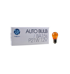 ŻARÓWKA M-TECH S25 12V 21W BA15S AMBER